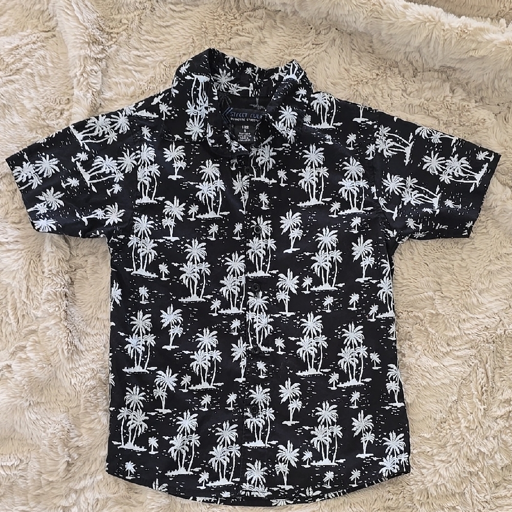 Black and White Palm Tree Shirt